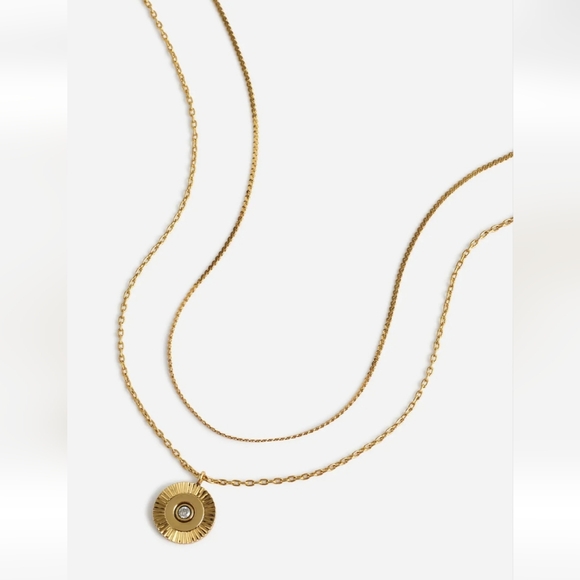 Madewell Jewelry - Madewell Two-Pack Coin Necklace Set In Antique Gold